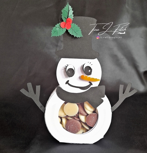 Snowman Mini Egg/sweets/candy/chocolate Holder TF0496 All formats