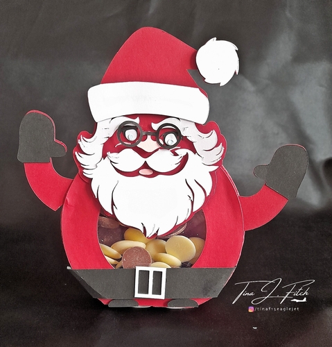 Santa Mini Egg/sweets/candy/chocolate Holder TF0494  All formats