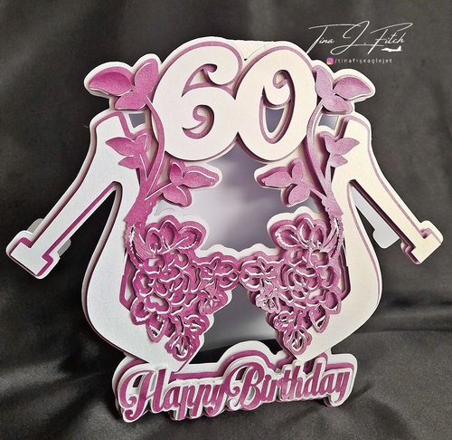 60th Birthday Shoe Card TF0505, All Formats