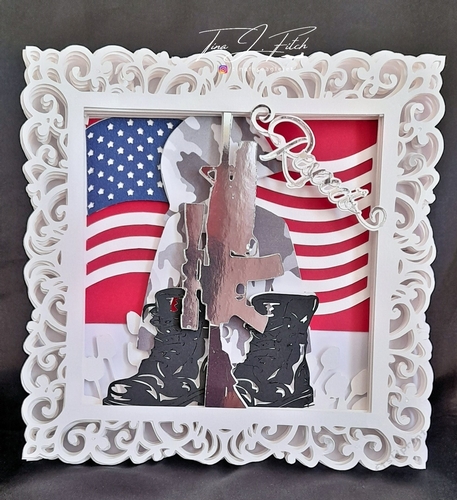 USA Military Respect Card/Luminaire TF0527 Cutting Files. All Formats