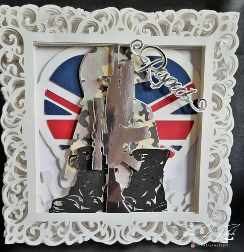UK Military Respect Card/Luminaire TF0527 Cutting Files. All Formats