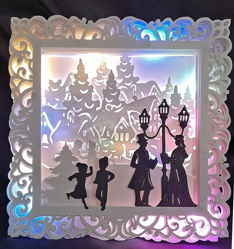 Winter Scene Luminaire Card TF0538, All Formats
