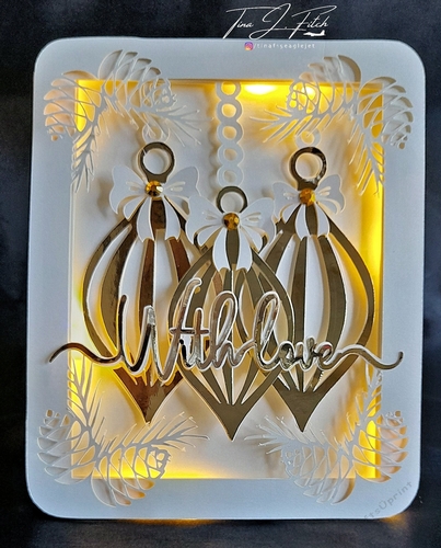 Christmas Bauble Layere Luminaire Card TF0551, All Formats