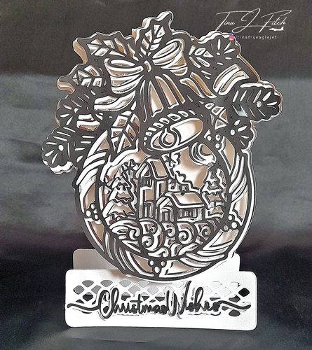 Christmas Bauble Scene Card TF0570, All Formats