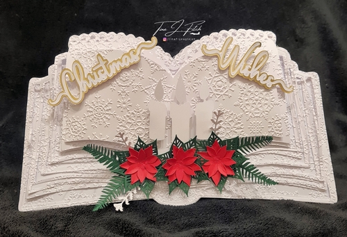Christmas Candle Floral Book Card TF0619, All Formats