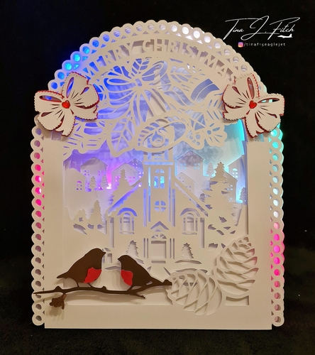 Christmas Robin Luminaire Card TF0622, All Formats