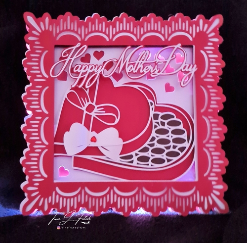 Birthday, Mothers Day, Valentine, Box Of Chocolates Luminaire Card TF0642, All Formats
