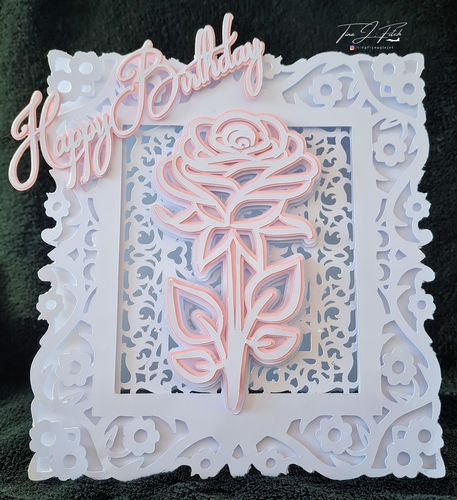 Rose Layered Card TF0651, All Formats