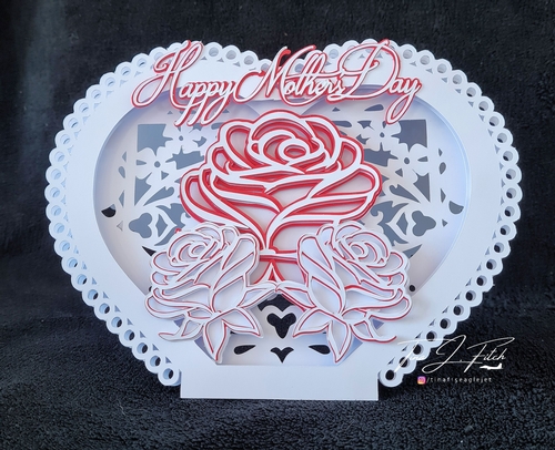 Birthday/Mothers Day Heart Rose Card TF0652, All Formats
