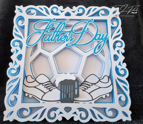 Fathers Day/ Birthday Football  Layered Card TF0655, All Formats