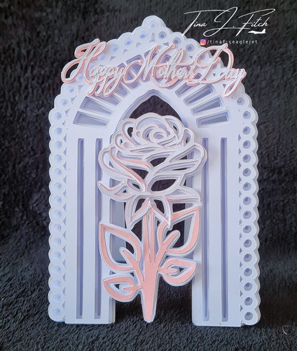 Rose Arch layered card TF0660, All Formats