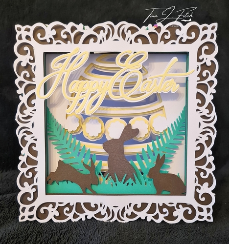 Happy Easter Rabbit Luminaire Card TF0665, All Formats