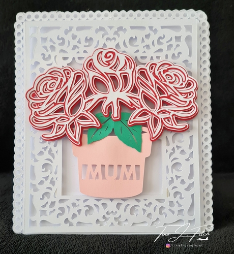 Birthday/Mothers Day Rose Pot Card TF0676, All Formats