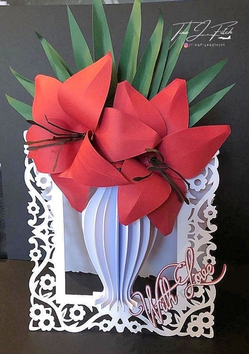 With Love Lily Vase Card TF0680, All Formats