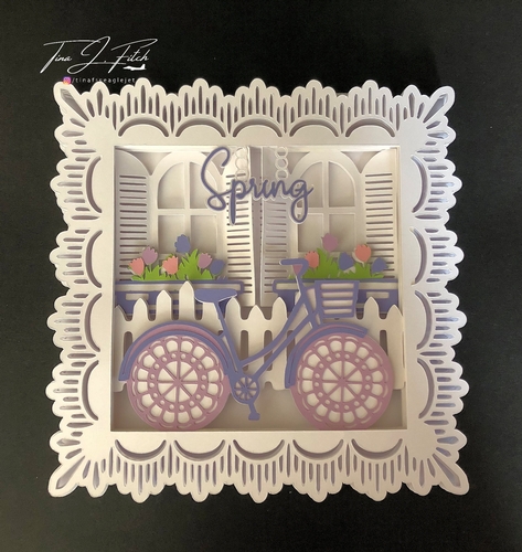 Spring Layered Card/ Shadow box Luminaire TF0686, All Formats