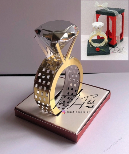 3D Solitare Ring & Box, TF0700, All Formats