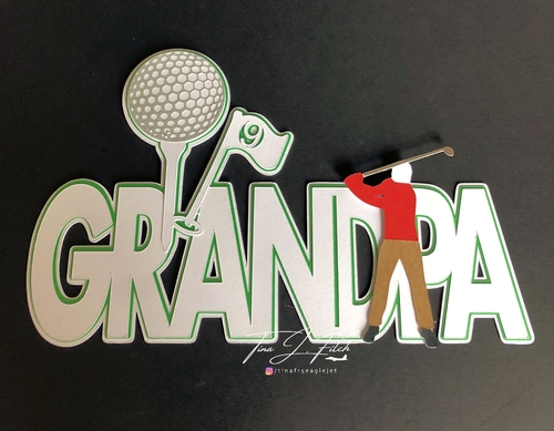 GrandPa  Golf  Word card TF0717. All Formats