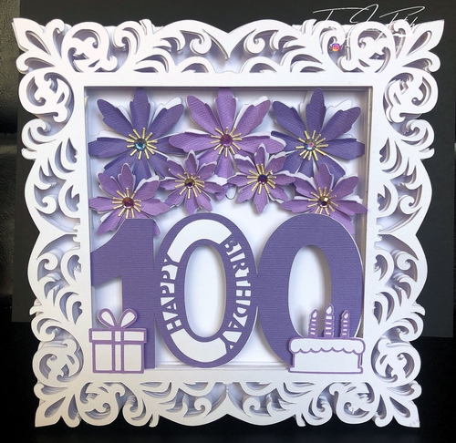 100 Floral Luminaire Card TF0720, All Formats