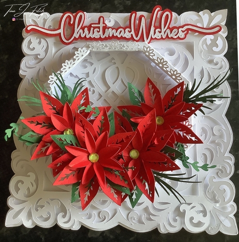 Poinsettia Bowl Card, TF0726, All Formats