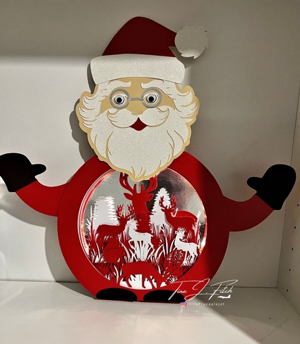Christmas Santa Luminaire Card TF0734