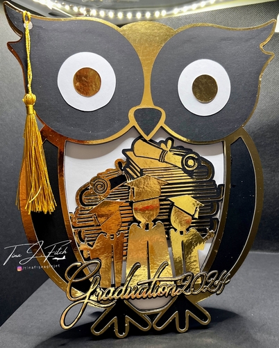 Owl Graduation Luminaire Card TF0732 All formats