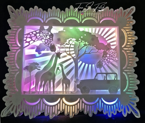 Giraffe light up Card/Box, TF0385 Cutting Files , All formats