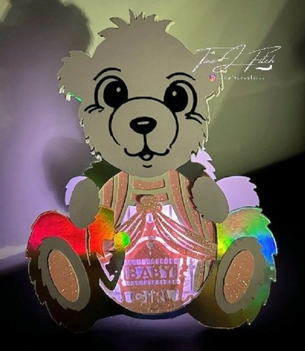 Baby Girl/Boy Teddy Luminaire Card TF0744, All Formats