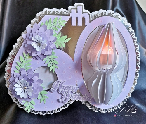 60th Candle luminaire Card TF0429, All Formats