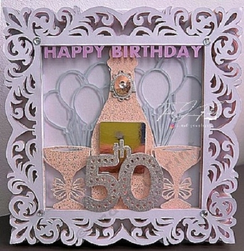 50th Birthday Luminaire card TF0745, All Formats