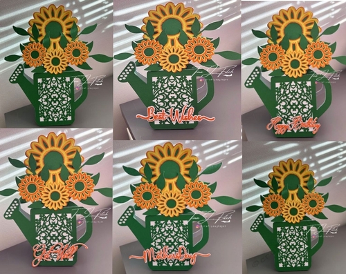 Floral Watering Can Card TF0747. All Formats