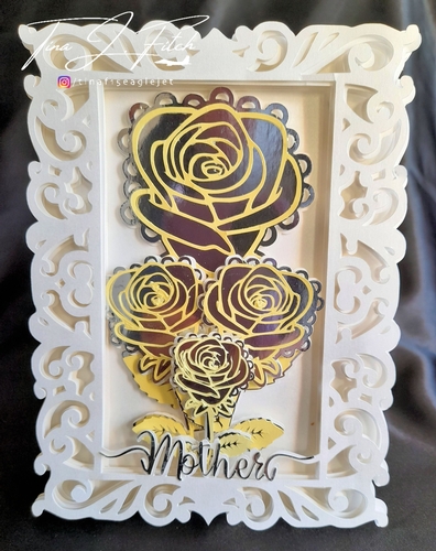 Rose Bunch card TF0483, All Formats
