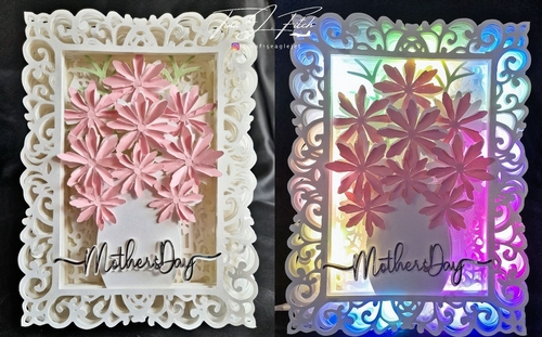 Mothers Day Flower Vase Luminaire/Card TF0487, All Fomats
