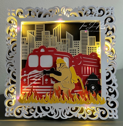Fireman Luminaire Card TF0767, All Formats