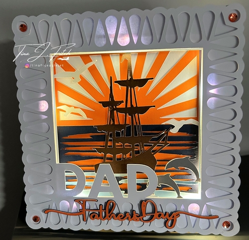Fathers Day Ship Luminaire Card TF0770, All Formats