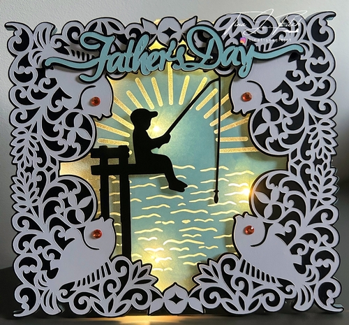 Dad Fishing Luminaire Card TF0774, All F0rmats