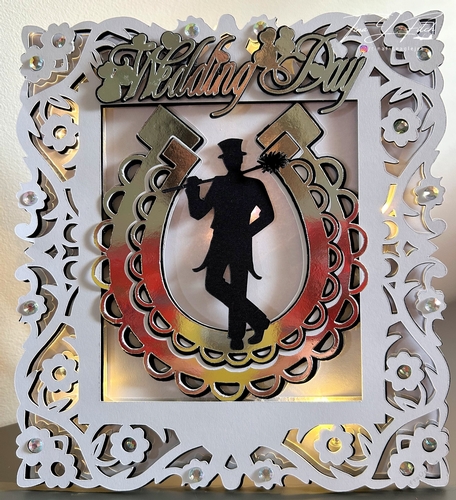 Scalloped Horseshoe and Sweep Luminaire Card TF0776, All Formats
