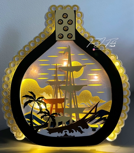Ship in a Bottle Luminaire Card TF0780, All Formats
