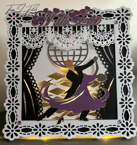 Ballroom Luminaire Card Template TF0784, Cutting Files, All formats