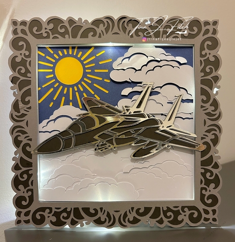 F15 Strike Eagle Luminaire Card TF0793, Cutting Files, All formats