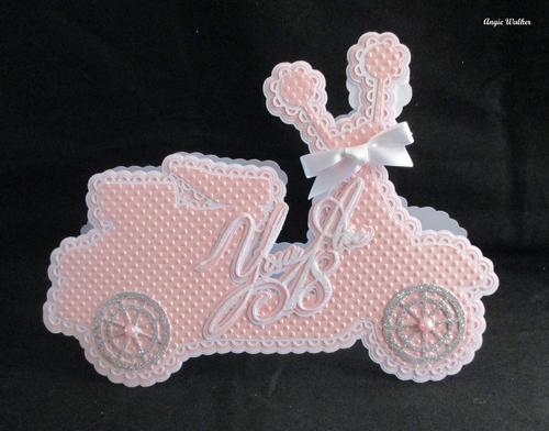 Vespa Bike Layered Card, All formats