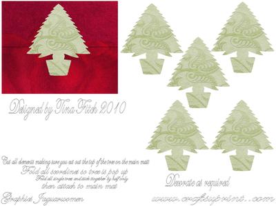 Christmas Pop Up Tree Place Setting Mat