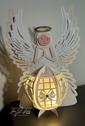 Christmas Angel Lantern Table Decoration Template TF0813, All formats