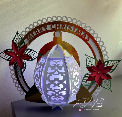 Christmas Bell Lantern Card Template TF0820, Cutting Files , All formats