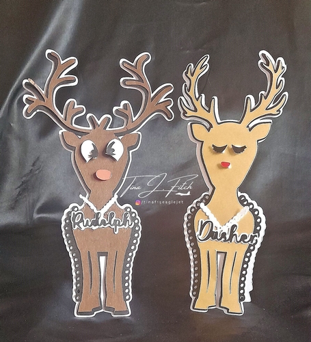 Set of 9 santas Reindeer Cards TF0592, All Formats