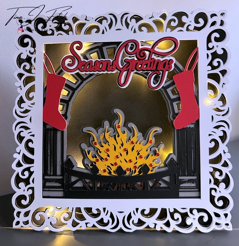 Seasons Greetings Shadow Box Card TF0822, ALL FORMATS