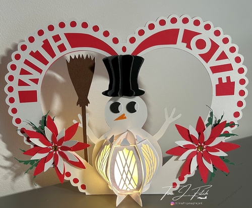Snowman Lantern Card TF0825, All formats