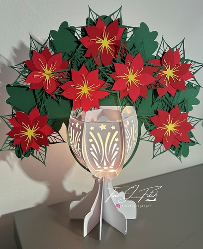 Floral Cup Lantern Card TF0836.  All formats