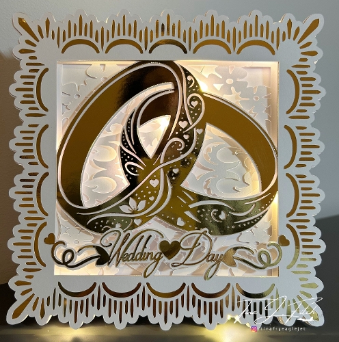 Wedding Rings Luminaire Card Template TF0834, All Formats