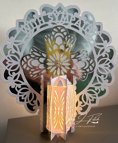 Sympathy Cross Lantern Card TF0833, All Formats