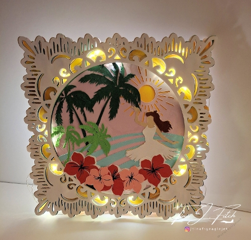 Caribbean Luminaire Card Template TF0845, All Formats
